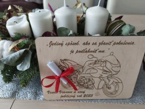 Darčeková ceduľka na peniaze